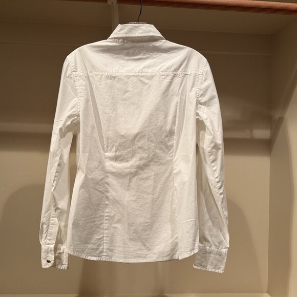 Michael Kors White Button Up Long Sleeve Shirt Size 6 - Picture 5 of 7